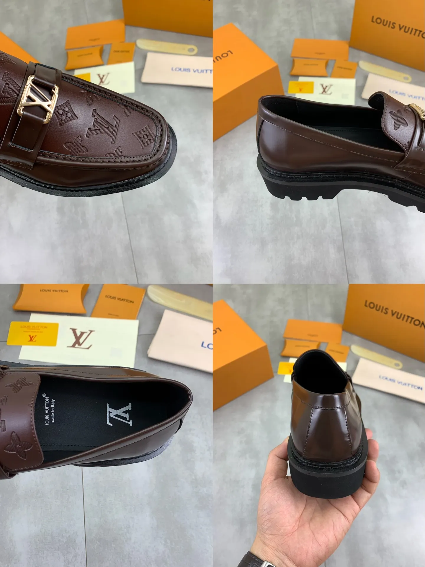 Factory price P820 💎💎💎LOUIS VUITTON [Louis Vuitton] - LV men's business casual leather shoes, luxurious and noble 👞All imported original cowhide, just to create a more comfortable wearing experience, upper: original high-end calfskin ➕Imported soft cowhide lining, original lightweight foam outsole ✔️ Color: 6️⃣colors available Size: 39-44 (38.45 46 can be customized (non-returnable)
